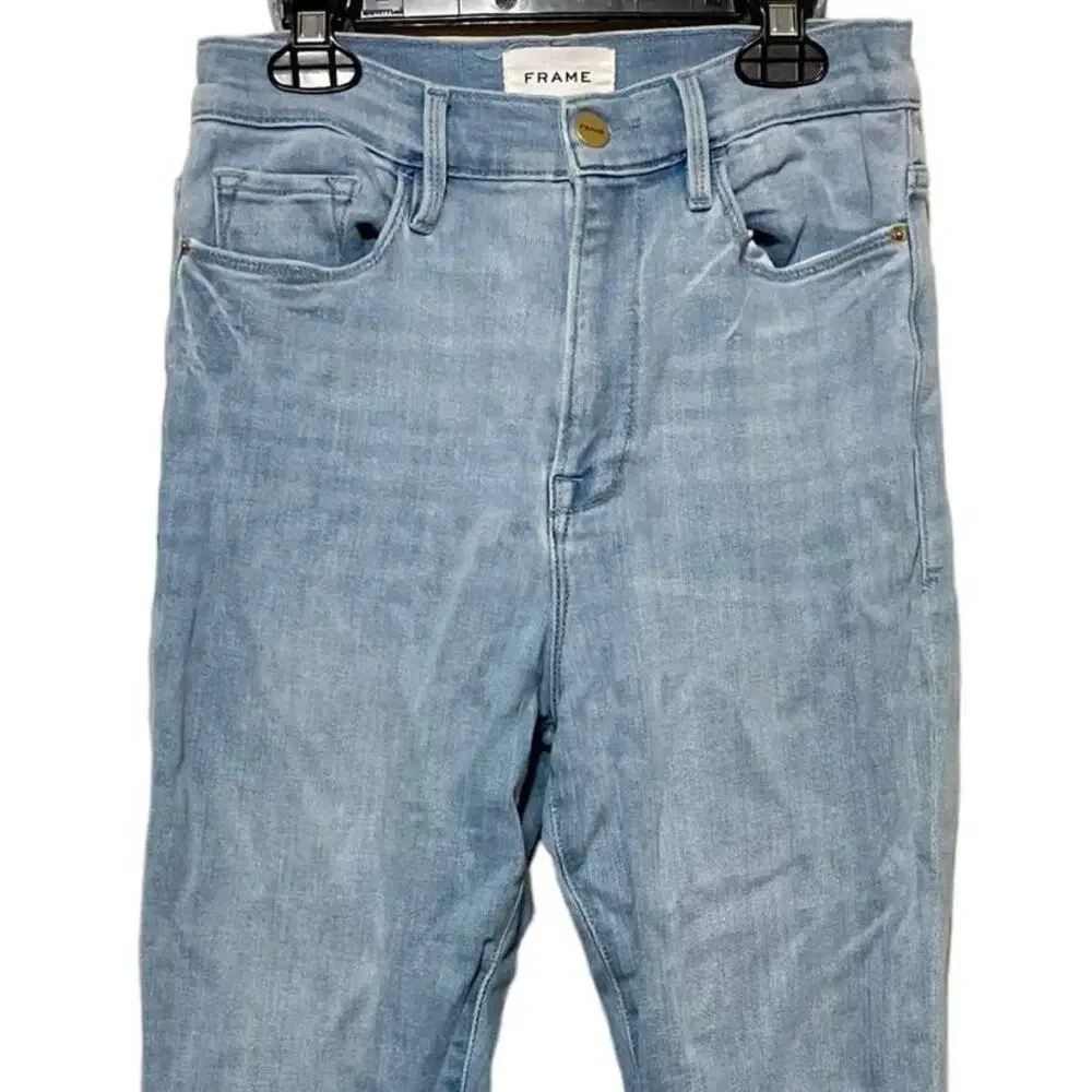 Frame Ali High Rise Cigarette Light‎ Wash Jeans
